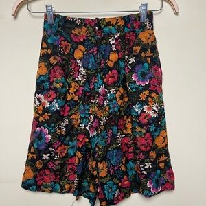 Floral High-Waisted Shorts